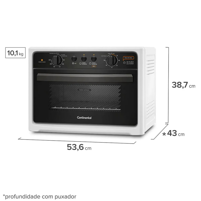 Forno Elétrico Continental de Bancada Grill 44 litros Branco (BC44B)