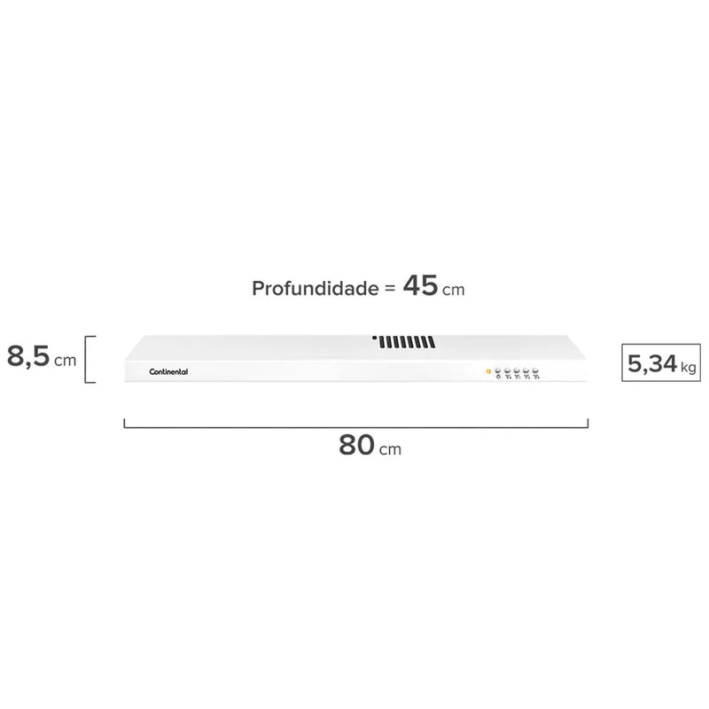 Depurador de Ar Continental Slim 80cm Branco (DC80B)