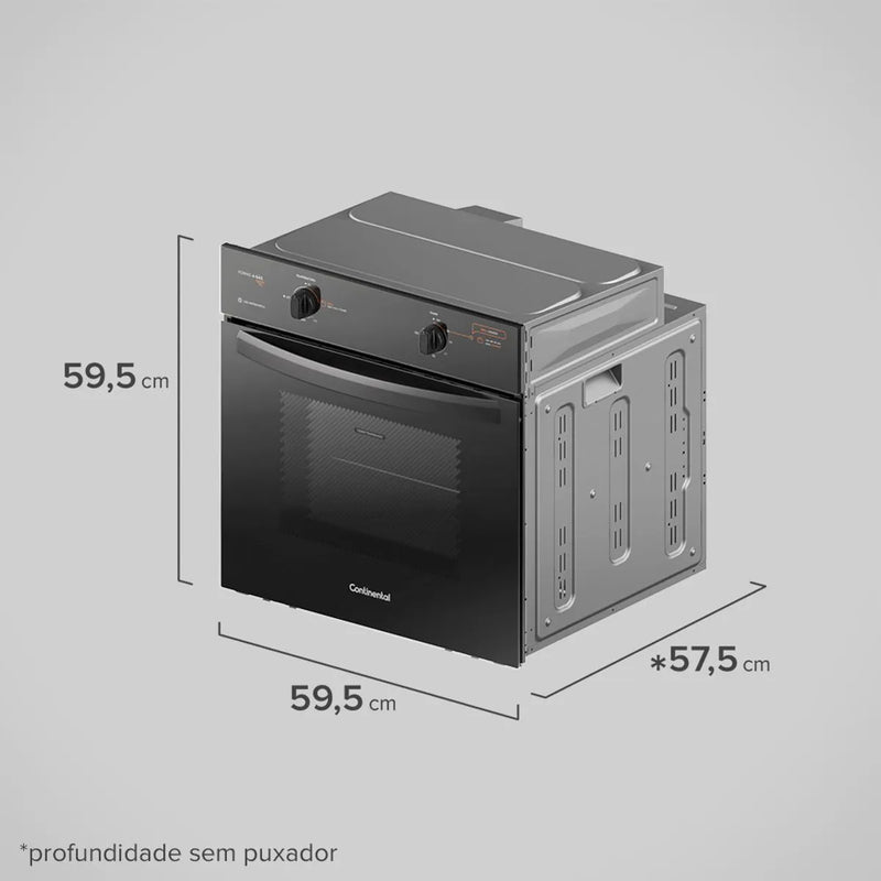 Forno de Embutir Continental a Gás 73 litros com Grill e Timer - Continental (OC8GP)