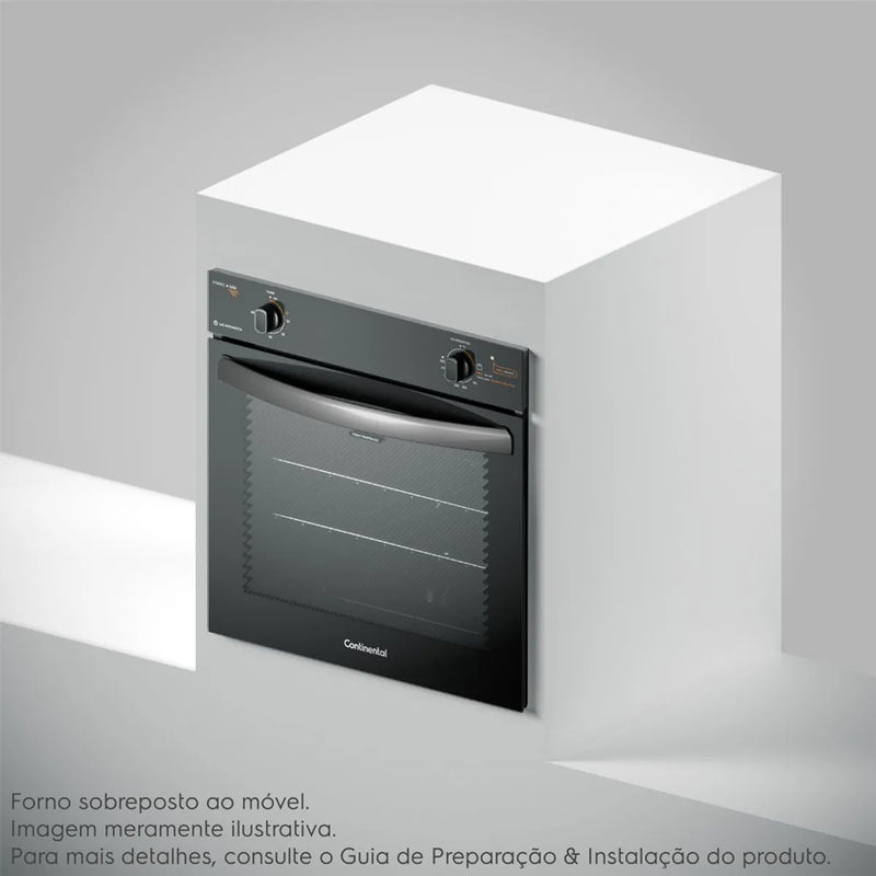 Forno de Embutir a Gás Continental 80L com TOPLimpaFácil (OC8GM)