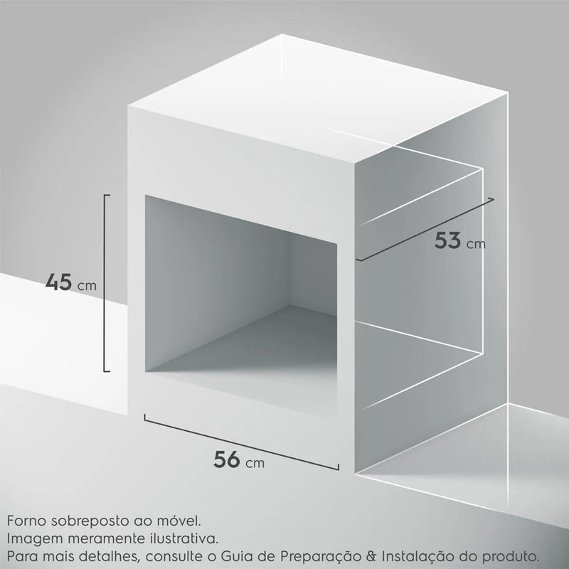 Forno de Embutir Elétrico Continental 50L com TOPLimpaFácil (OC4EM)