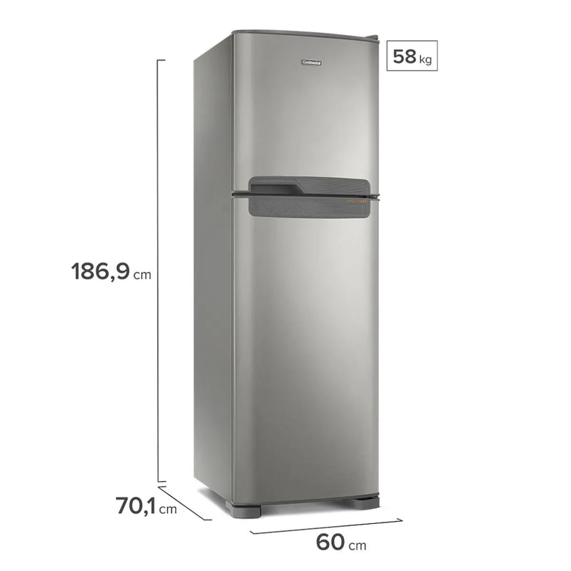 Geladeira/Refrigerador Continental Frost Free Duplex Prata 394 Litros (TC44S)