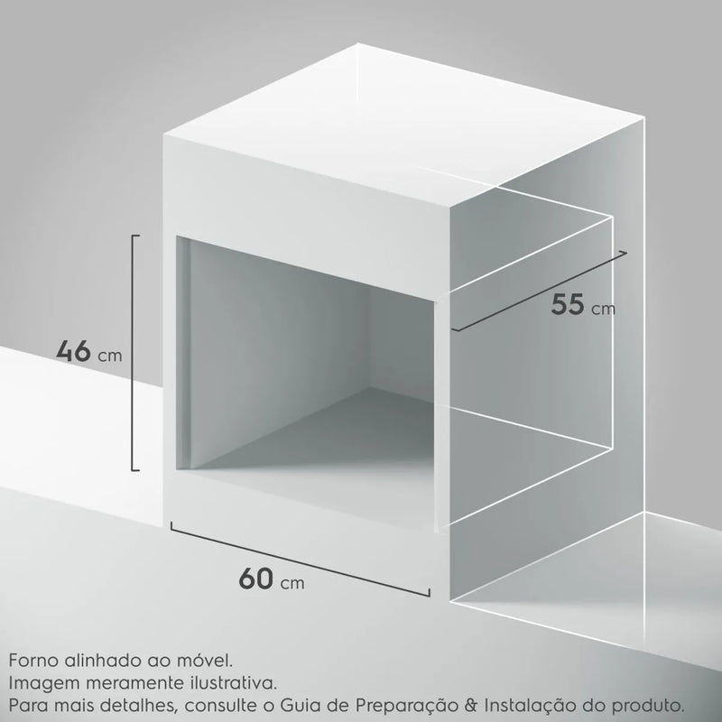 Torre de Cocção com Micro-ondas de Embutir 27L Preto (MC2EP) + Forno de Embutir Elétrico 50L (OC4EM) Continental