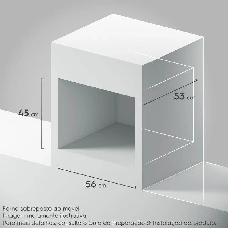 Torre de Cocção com Micro-ondas de Embutir 27L Preto (MC2EP) + Forno de Embutir Elétrico 50L (OC4EM) Continental