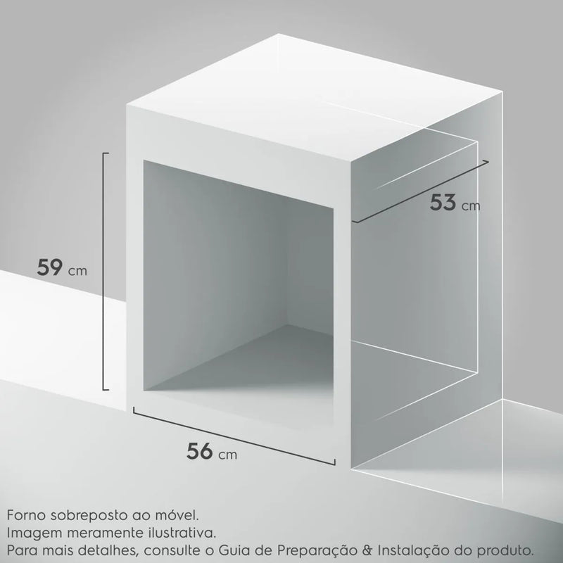 Torre de Cocção com Micro-ondas de Embutir 27L Preto (MC2EP) + Forno de Embutir Elétrico 80L (OC8EM) Continental